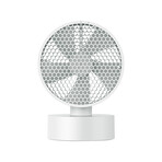 Honeycomb Faced Oscillating Desk Fan // White