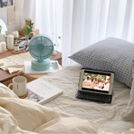 Honeycomb Faced Oscillating Desk Fan // Mint Green