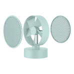 Honeycomb Faced Oscillating Desk Fan // Mint Green