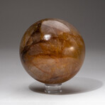 Genuine Polished Citrine Sphere + Acrylic Display Stand