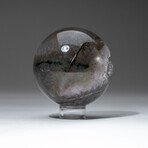 Quartz Agate Geode Sphere + Acrylic Display Stand // V3