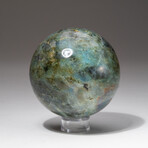 Genuine Polished Labradorite Sphere + Acrylic Display Stand // V1