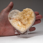 Genuine Lemon Quartz Crystal Cluster Heart