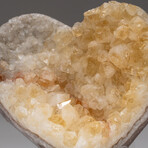 Genuine Lemon Quartz Crystal Cluster Heart