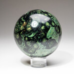 Genuine Polished Kambaba Jasper Sphere + Acrylic Display Stand