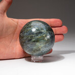 Genuine Polished Labradorite Sphere + Acrylic Display Stand // V2