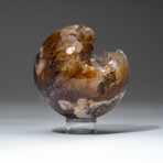 Citrine Geode Sphere + Acrylic Display Stand