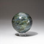 Genuine Polished Labradorite Sphere + Acrylic Display Stand // V2