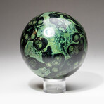 Genuine Polished Kambaba Jasper Sphere + Acrylic Display Stand