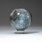 Quartz Agate Geode Sphere + Acrylic Display Stand // V3