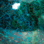 Giant Genuine Polished Gemmy Chrysocolla Sphere + Acrylic Display Stand // V5