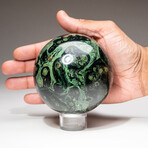 Genuine Polished Kambaba Jasper Sphere + Acrylic Display Stand