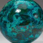 Genuine Polished Gemmy Chrysocolla Sphere + Acrylic Display Stand // V1