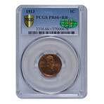 1913 Lincoln Wheat Cent // PCGS & CAC Certified PR66+RB