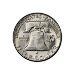 1963 U.S. Franklin Silver Half Dollar // NGC Certified MS64 // Wood Presentation Box