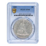 1843 Seated Liberty Dollar // PCGS Certified XF40
