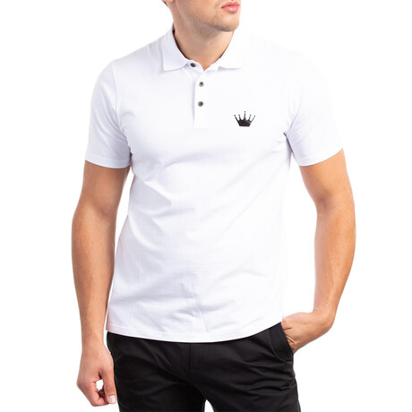 Solid Polo Shirt // White (XS)