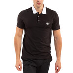 Solid Polo Shirt // Black + White (XL)