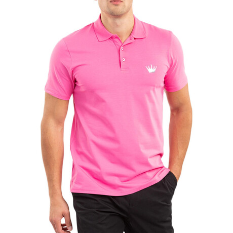 Solid Polo Shirt // Pink (XS)