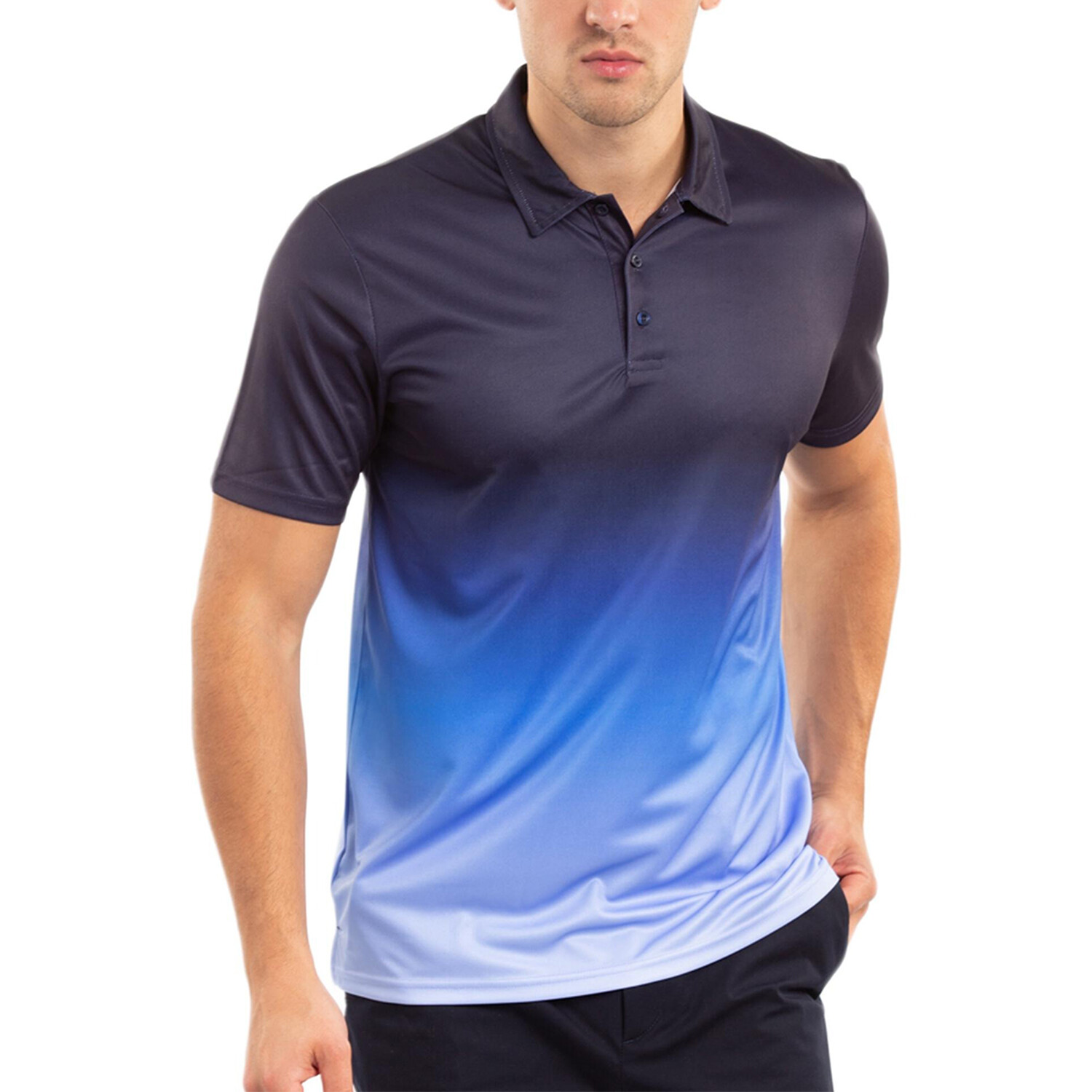 Ombre Polo Shirt // Navy Blue (2XL) - Bertigo - Touch of Modern
