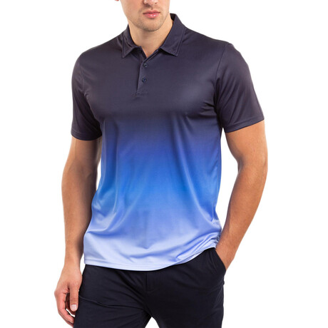 Ombre Polo Shirt // Navy Blue (XS)