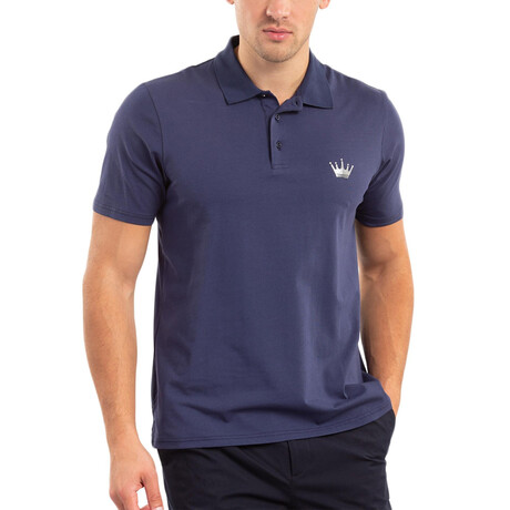 Solid Polo Shirt // Navy Blue (XS)