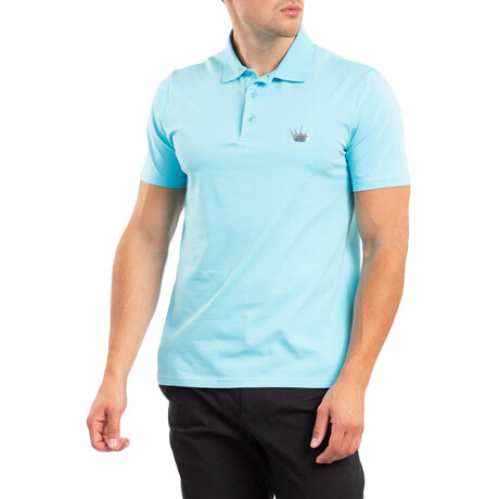 Solid Polo Shirt // Turquoise (XS)