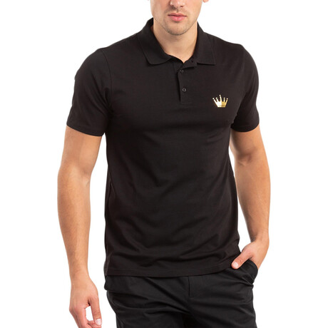 Solid Polo Shirt // Black (XS)