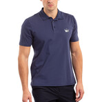 Solid Polo Shirt // Navy Blue (M)