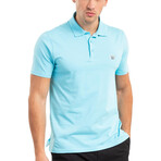 Solid Polo Shirt // Turquoise (XS)