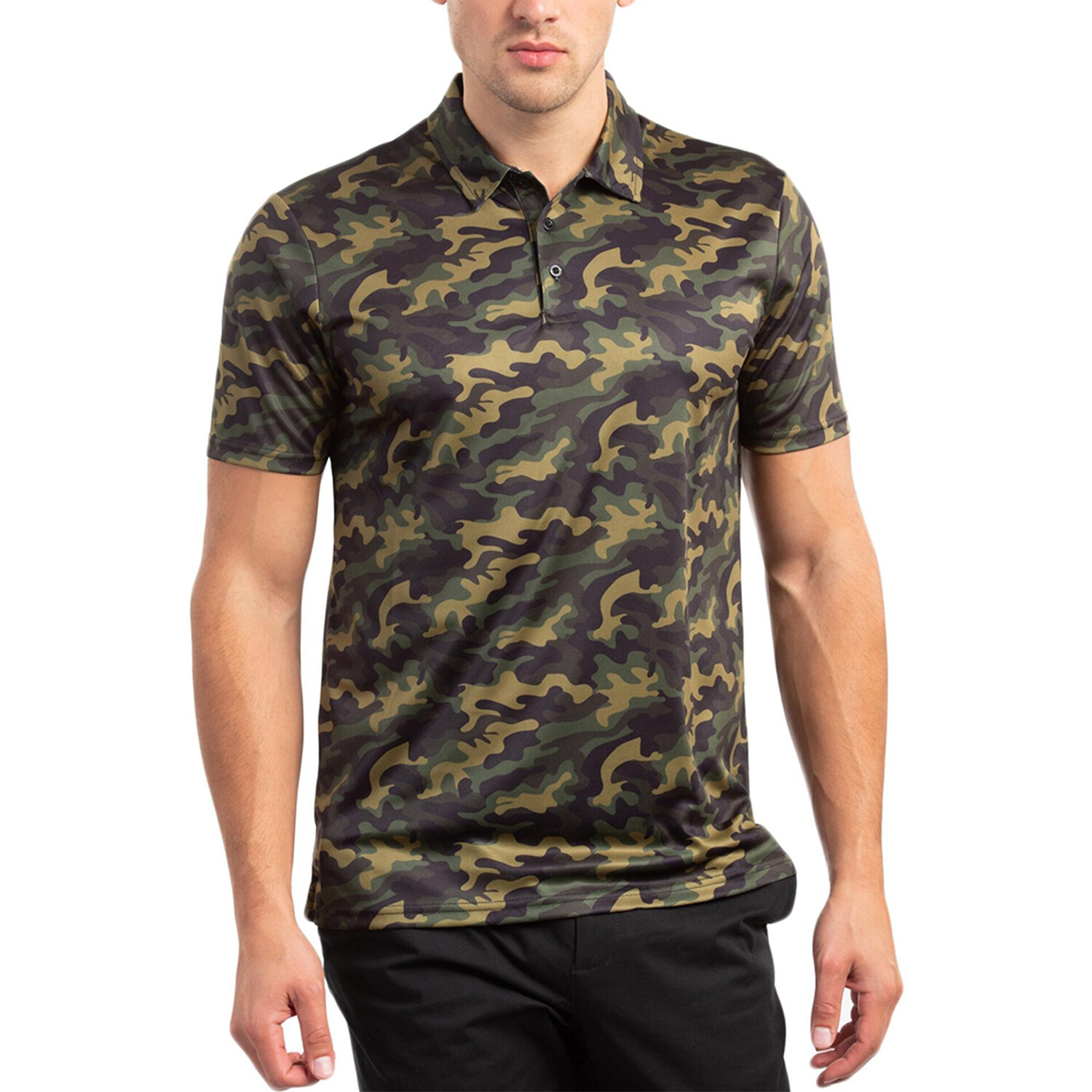 Camo Polo Shirt // Green (3XL) - Bertigo - Touch of Modern