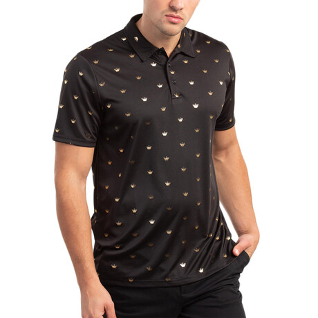 Crown Polo Shirt // Black (XS)