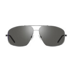 Canyon Polarized Sunglasses // Chrome Frame + Gray Lens
