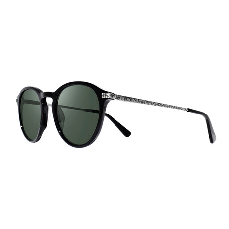 Python III Polarized Sunglasses // Black Frame + Green Lens