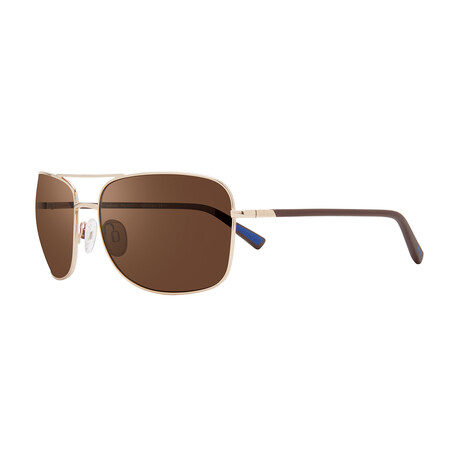 Summit Polarized Sunglasses // Gold Frame + Terra Brown Lens