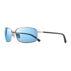 Tate Polarized Sunglasses (Gunmetal Frame + Blue Lens)