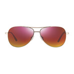 Relay Polarized Sunglasses (Gold Frame + Purple Green Lens)