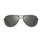 Prosper Polarized Sunglasses (Matte Gunmetal Frame + Blue Lens)