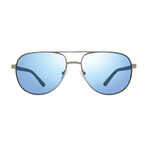 Conrad Polarized Sunglasses (Gunmetal Frame + Blue Lens)