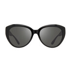 Rose Polarized Sunglasses (Black Frame + Dark Gray Lens)