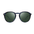 Python III Polarized Sunglasses // Black Frame + Green Lens