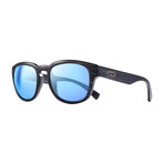 Zinger Polarized Sunglasses // Matte Black Scratch Frame + Blue Lens