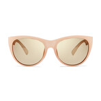 Barclay Polarized Sunglasses // Blush Frame + Light Brown Lens