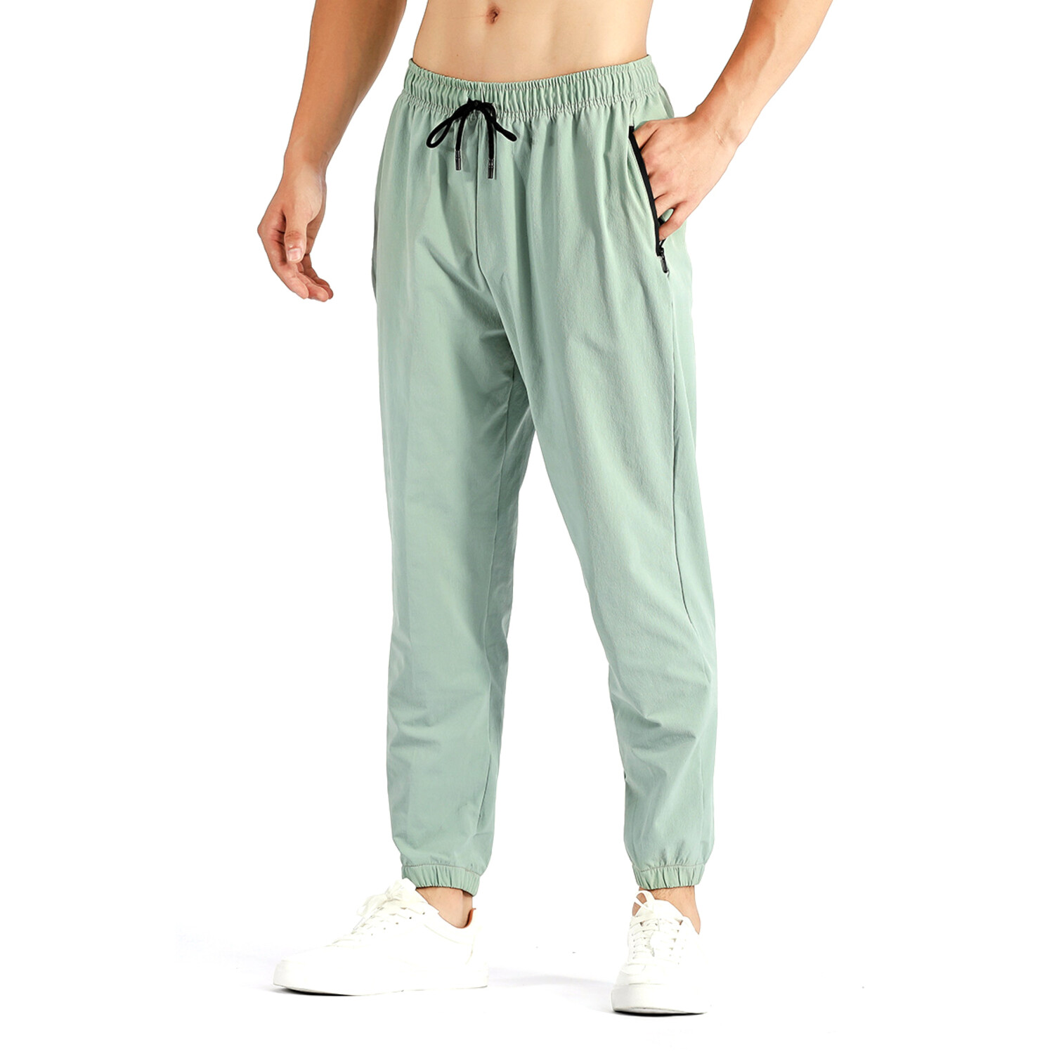 teal green joggers