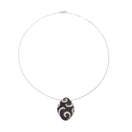 18k White Gold Diamond Necklace // 16.5" // New