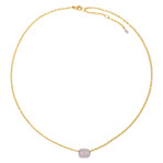 18k Yellow Gold + 18k White Gold Diamond Necklace // 18" // New