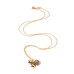 18k Rose Gold + Brown Diamond Necklace // 16" // New