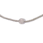 18k White Gold Diamond Necklace // 15" // New