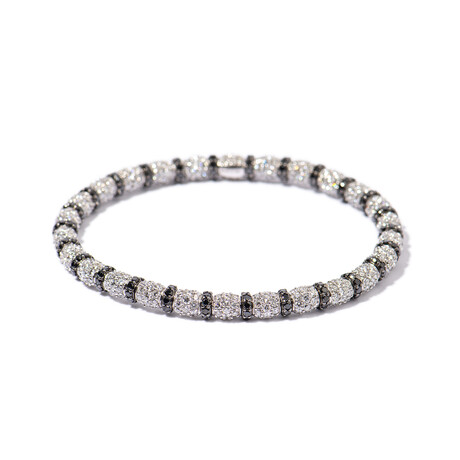 18k White Gold Diamond Bracelet // 7" // New