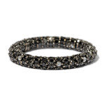 18k Black Gold Diamond Ring II // Ring Size 7 // New